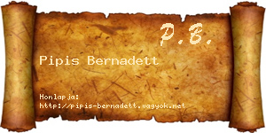 Pipis Bernadett névjegykártya