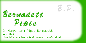 bernadett pipis business card